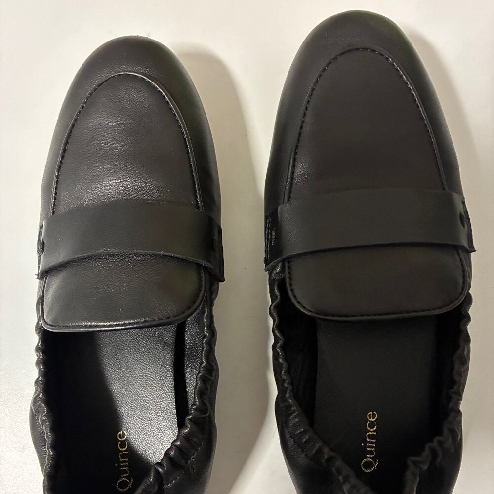 Quince Italian Leather Soft Loafer Flats Black Women’s Size 6